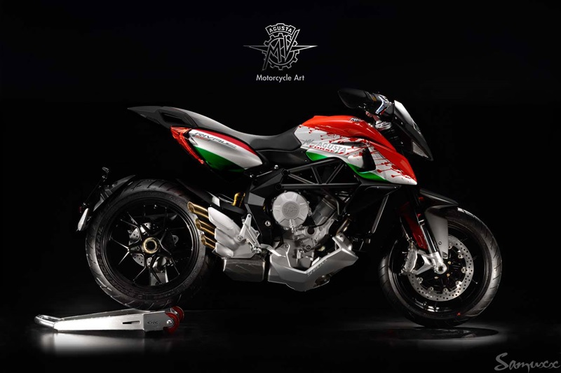 Концепт мотоцикла MV Agusta Brutale Dragster Martini Racing