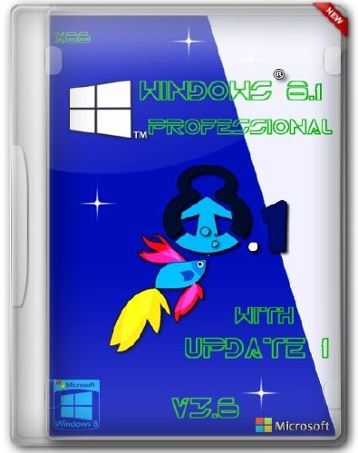 Windows 8.1 Professional Update 1 x86 by D1mka v3.6 (RUS/2014)