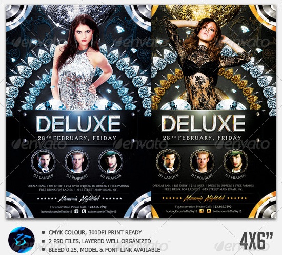 GraphicRiver - Deluxe Nightclub Flyer Template