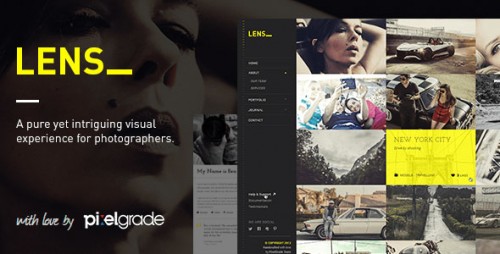 Nulled LENS v2.0.1 - An Enjoyable Photography WordPress Theme graphic