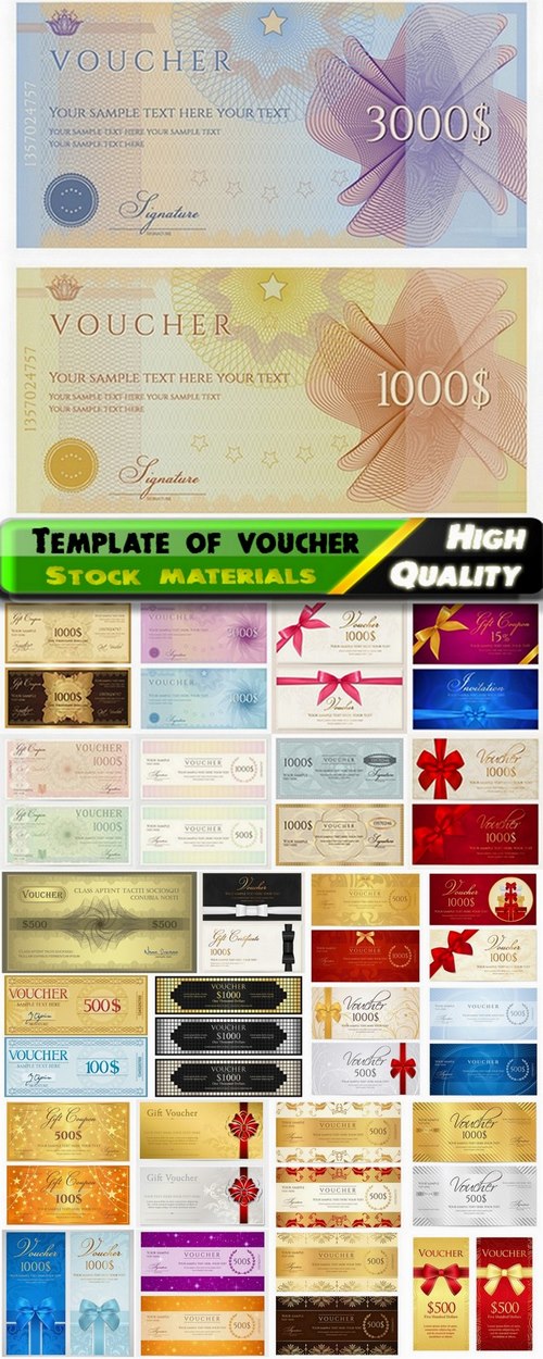 Beautiful design template gift vouchers - 25 Eps