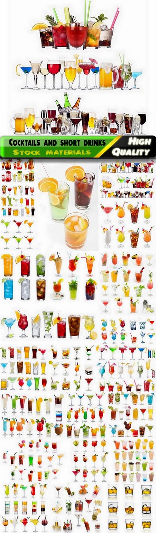Big set of cocktails and short drinks - 25 HQ Jpg