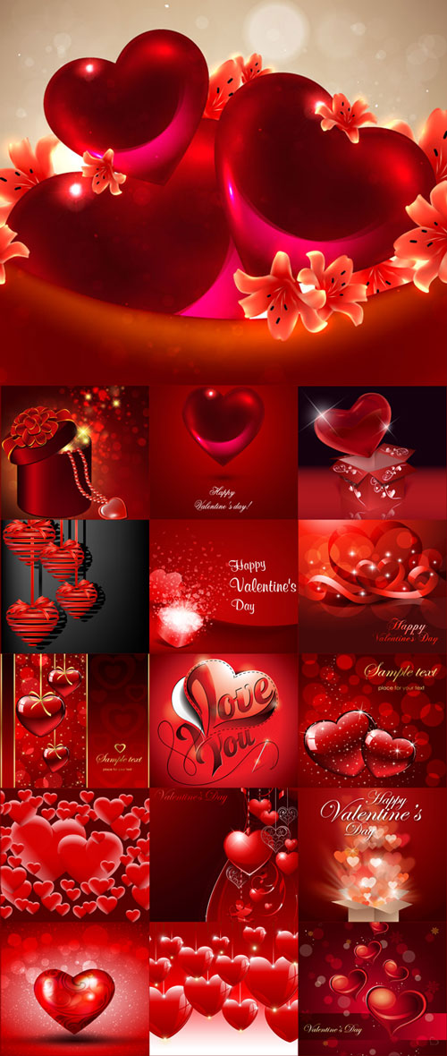 Romantic Valentine's Day vector backgrounds # 3