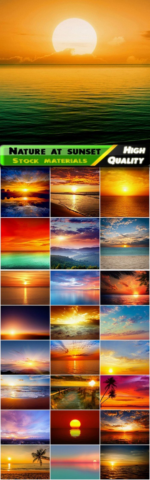 Beaches and landscapes of nature at sunset - 25 HQ Jpg