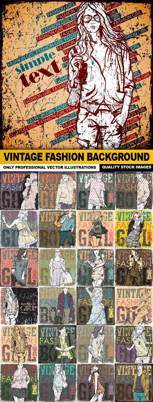Vintage Fashion Background Vector