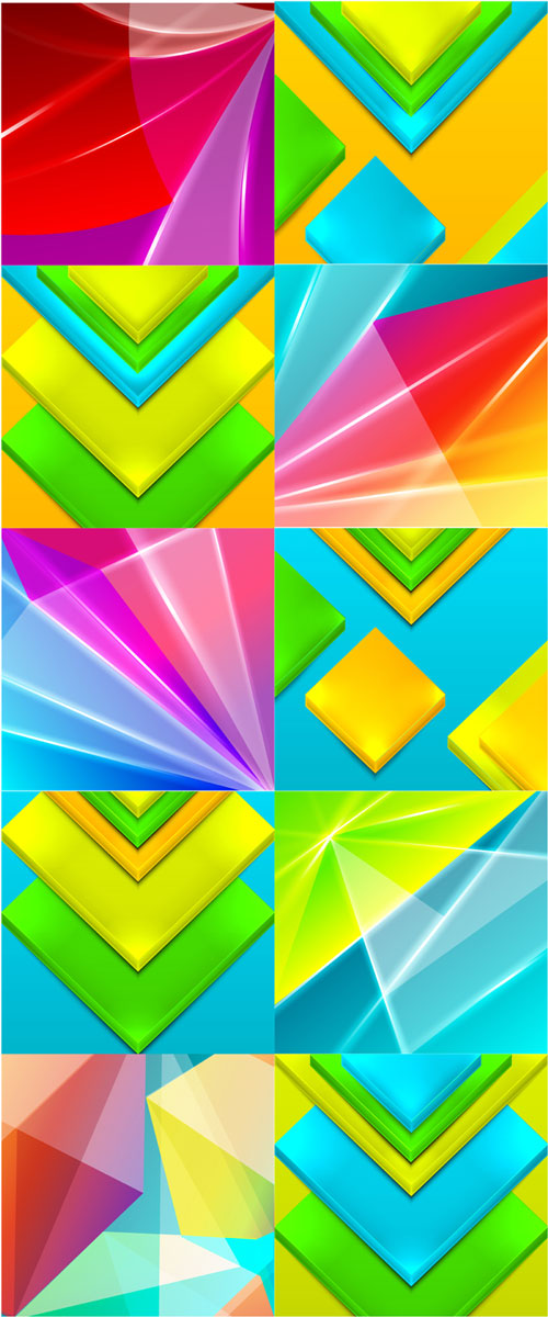 Colored geometry shapes backgrounds