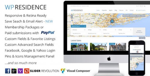 WP Residence v1.09.1 - Real Estate WordPress Theme product cover