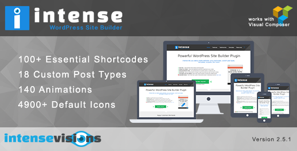 CodeCanyon - Intense v.2.5.0 - Shortcodes and Site Builder for WordPress
