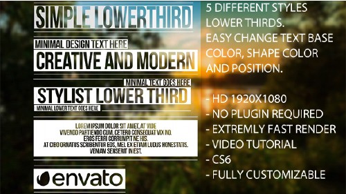 VideoHive - Simple Lower Thirds 10399158