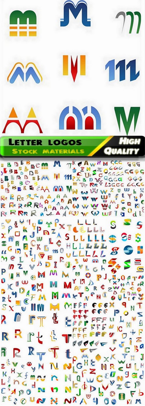 Letter vector logos for business from stock 2 - 25 Eps