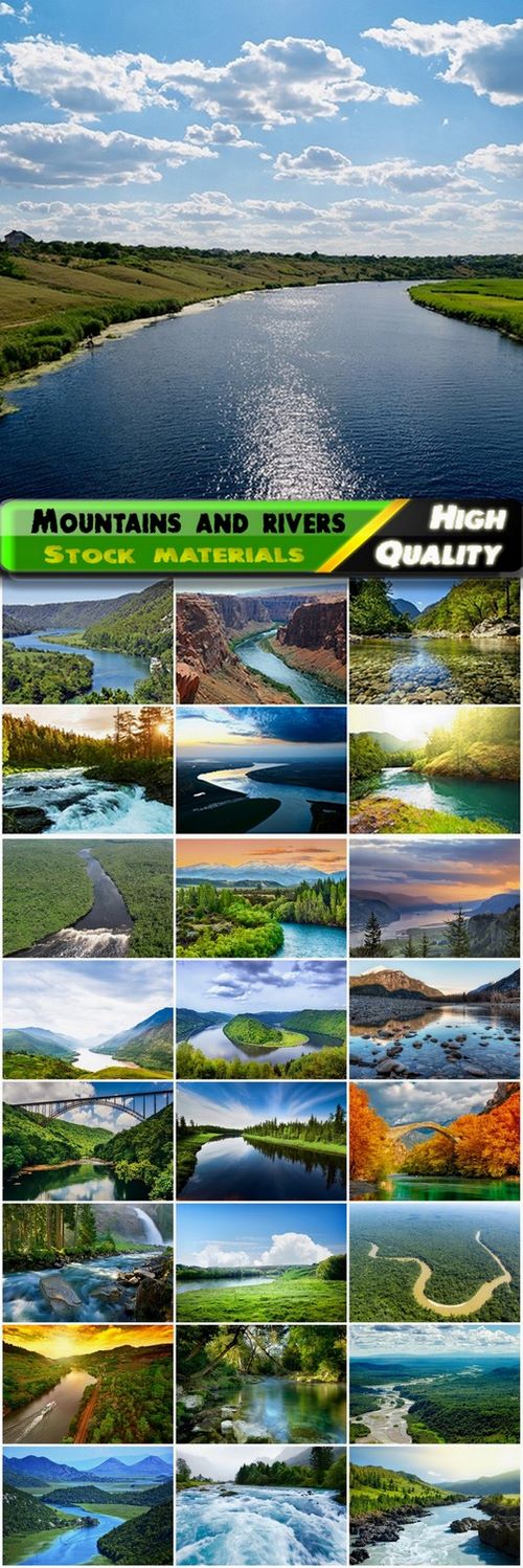 Nature landscapes with mountains and rivers - 25 HQ Jpg