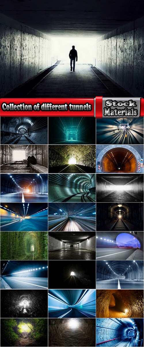 Collection of different tunnels 25 HQ Jpeg