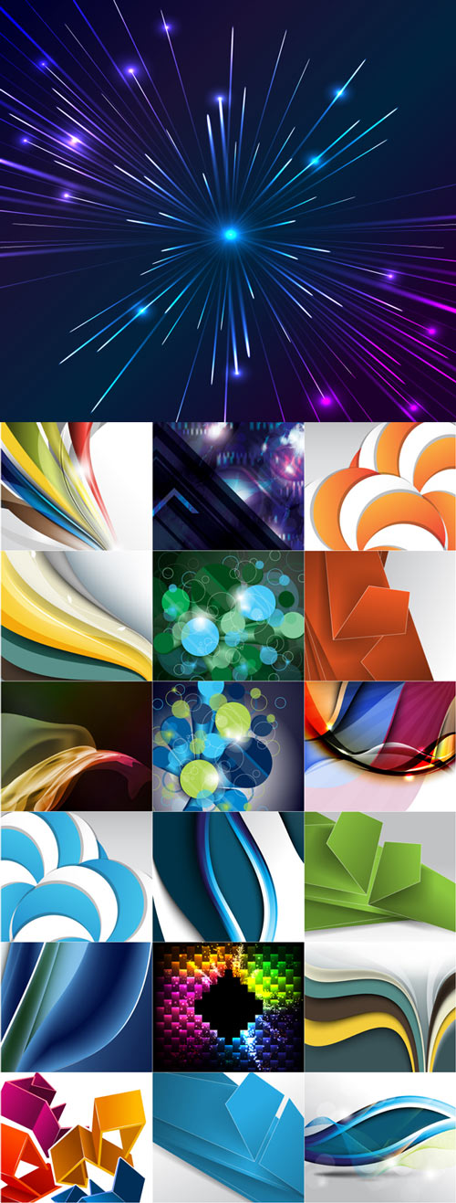 Stylish abstract vector backgrounds set 9