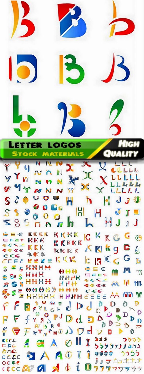 Letter vector logos for business from stock 3 - 25 Eps