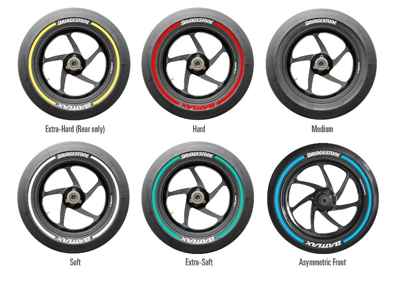 Модельный ряд резины Bridgestone для чемпионата MotoGP 2015