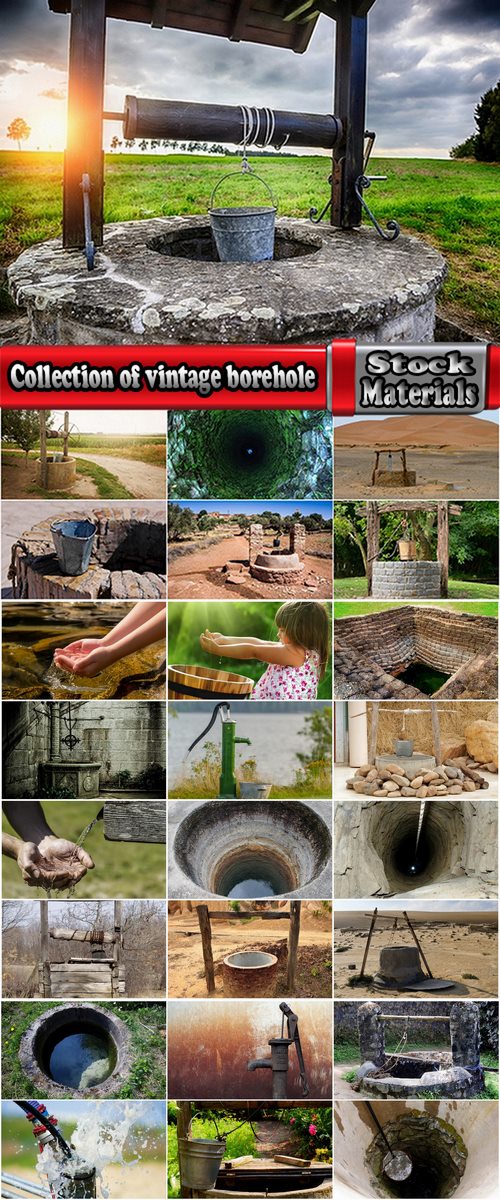 Collection of vintage borehole drilled hole 25 HQ Jpeg