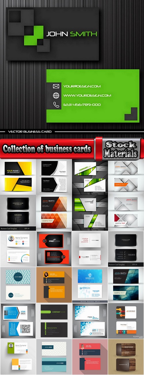 Collection of business cards templates #13-25 Eps