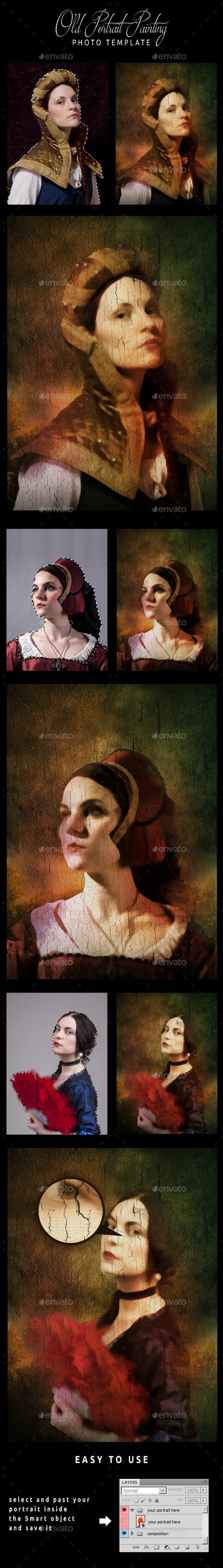 GraphicRiver: Old Portrait Painting Photo Template 11069565