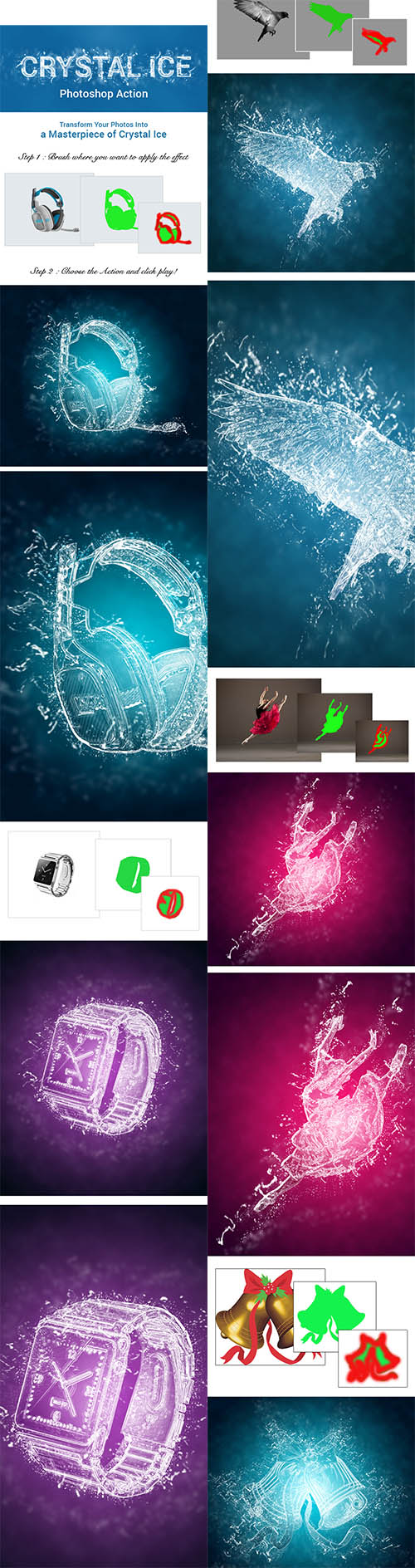 crystal ice photoshop action free download