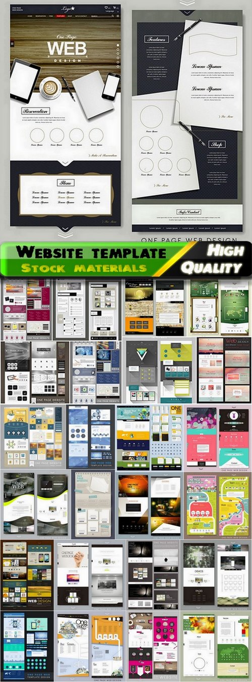 Website template design set #10 - 25 Eps