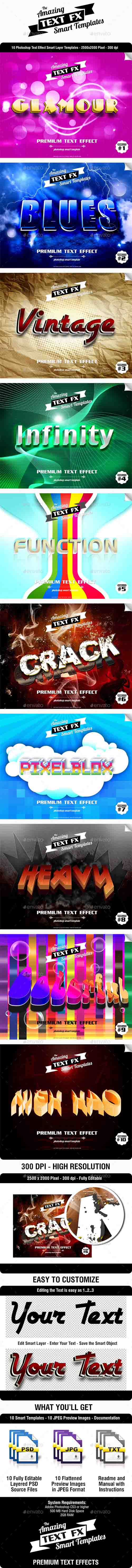 GraphicRiver Text Effect Smart Object Templates 11139488