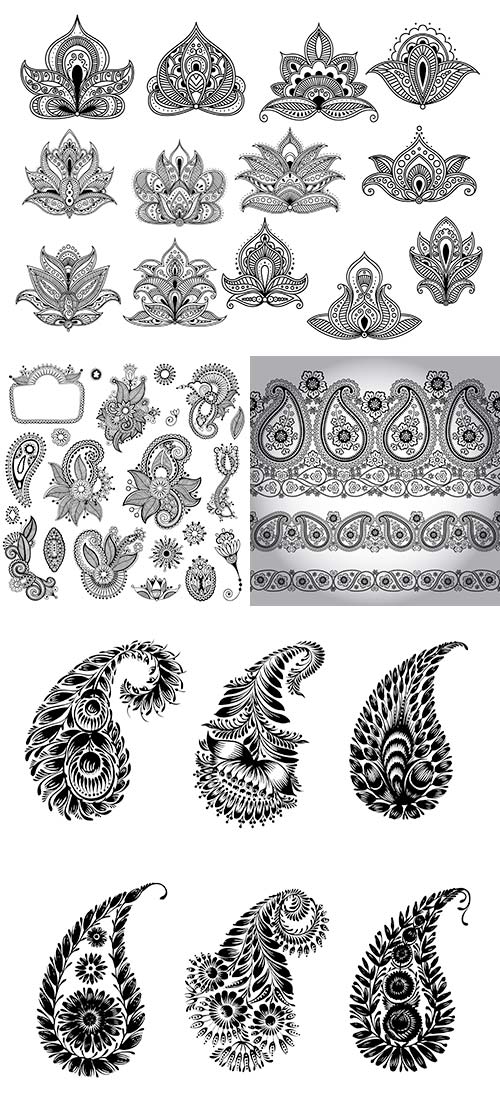 Indian paisley ornaments 2