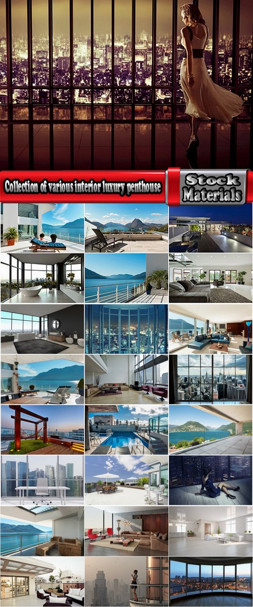 Collection of various interior luxury penthouse top floor interior balcony glass facade 25 HQ Jpeg