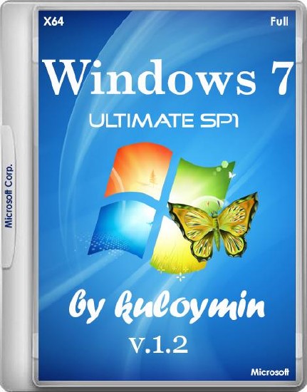 Windows 7 Ultimate SP1 by kuloymin Full v.1.2 (x64/RUS/2015)
