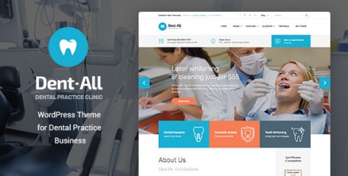 Nulled Dent-All Dental Practice WordPress Theme cover