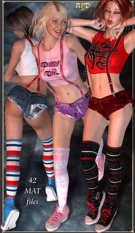 Naughty or Nice for V4 Cutoff Jeans by billy-t Poser DAZ renapd