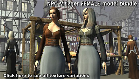 DEXSOFT-GAMES : NPC Villager Female model pack by Sasha Ollik