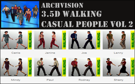 Archvision RPC - 3.5d walking casual people vol 2